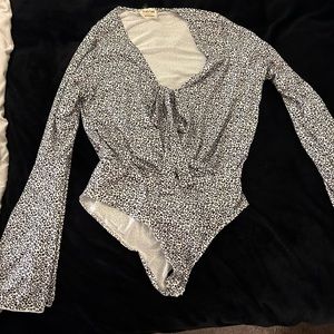 Black and white body suit NWOT
